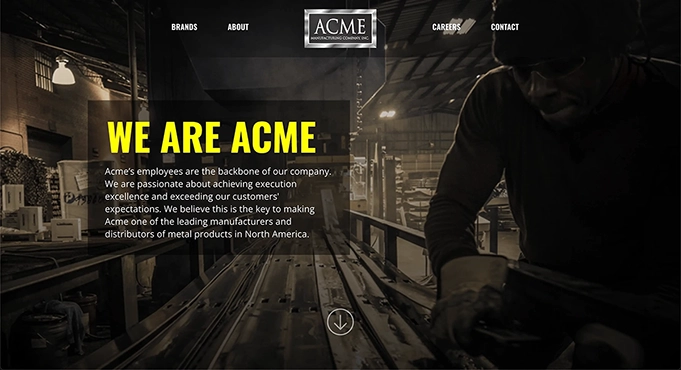 Acme Manufacturing Company Site Preview Image