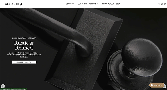 Ageless Iron Hardware Site Preview Image