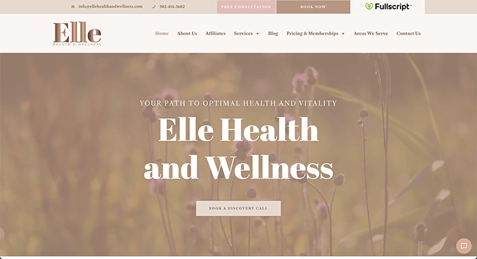 Elle Health Site Preview Image