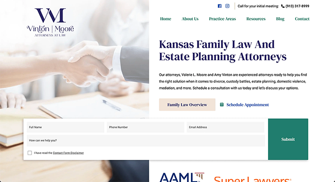 Vinton Moore Law Site Preview Image